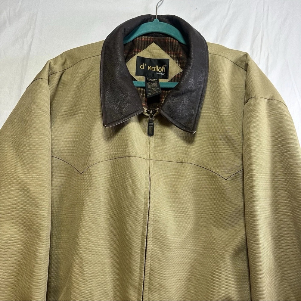 Men's Tan Lightweight Jacket with Brown Collar
